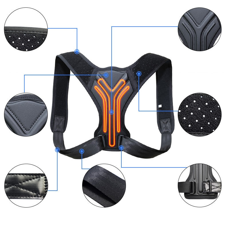 Back Posture Corrector Corset Clavicle Spine Posture Correction Back Support Belt Comfortable Soft Strip Corrector for Adult