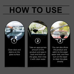glass oil film remover, clear vision without trace use easy to remove stubborn oil film cleaner