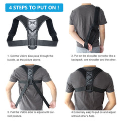 Adjustable Back Posture Corrector Clavicle Spine Back Shoulder Lumbar Brace Support Belt Posture Correction Prevents Slouching