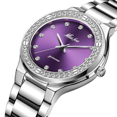 MISSFOX 2742 Elegant Woman Watch Luxury Brand Female Wristwatch Japan Movt 30M Waterproof Gold Expensive Analog Geneva Quartz Watch