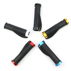 Bicycle Handlebars Mountain Bike Aluminum Alloy Bilateral Lock Anti-Skid Handlebars Riding Rubber Meat Ball Handlebars Vice Handle