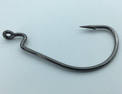 Rompin 20pcs/lot Black Nickel Crank Fishing Hooks High Carbon Steel Worm Sharp Barbed