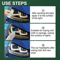 Lamp Renewal, Lamp Shade Yellow Sanding Cleaning Scratch Polish Car Light Repair Fluid