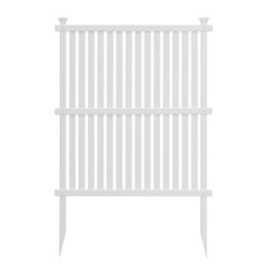 Privacy Screen Panels Kit Air Conditioner Trash Can Enclosure Vinyl white color