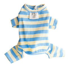 Dog Clothes Spring and Summer Thin Wide Striped Four-legged Home Clothes Bottoming Shirt Small Dog Teddy Pet