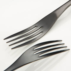 Portugal Titanium Black Stainless Steel Western Cutlery Set for Hotel and Restaurant Knife Fork Spoon Suite Factory Wholesale