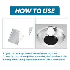 Sink Cleaning Tablets, Kitchen Sink Cleaning Stains And Oil Cleaning Pipes Cleaning Effervescent Tablets