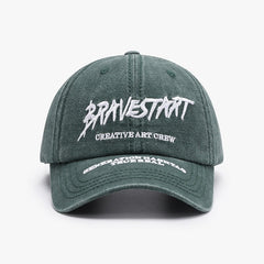 Fashionable Outdoor Versatile Curved Brim Letter Embroidery Men's Flat Tongue Hat Show Face Small Washed Women's Simple Baseball Hat Fashion