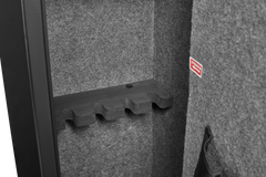 5 gun safes with 3 pistol pockets, quick access biometric adjustable heavy-duty gun rack mounted gun safes