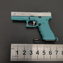 New Empire 1:3 Glock G17 alloy keychain, realistic gun model with detachable soldier gear & bullets.