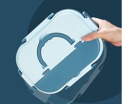 Stylish, simple, portable, large capacity 304 stainless steel two-compartment lunch box with bowl lunch box