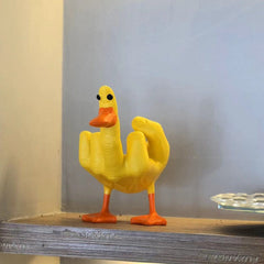 Middle finger duck statue resin crafts ornaments duck you spoof middle finger desktop decoration
