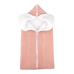 Baby Sleeping Bag Newborn Winter Warm Infant Button Knit Swaddle Wrap Swaddling Stroller  Toddler Blanket Envelope Sleepsacks