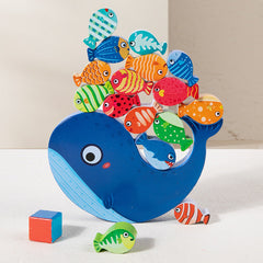Children's Animal Music Desktop Interactive Game Building Blocks Stacking Balance Boat Early Education Puzzle Wooden Toy