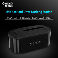 ORICO 6218US3 External HDD Docking Station 5Gbps USB 3.0 to SATA HDD Case Support UASP for 2.5/3.5 inch HDD/SSD 8TB