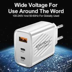 Dual PD+USB fast charging standard 40W TYPEC port