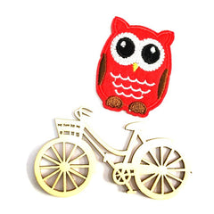 6pcs 4.2*5.3cm Owl Embroidered Iron-On Patches for Clothes Stickers Badge Applique Stripe DIY Accessories