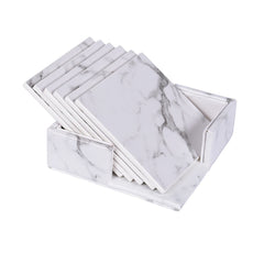 Creative PU leather coaster Exquisite insulated tea water cushion Square leather coaster