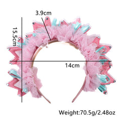 Fashion Fabric Crown Hair Hoops for Women