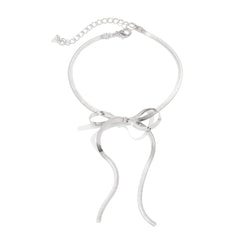 Simple and cool butterfly bow long ankle chain Anklet fashion versatile chain