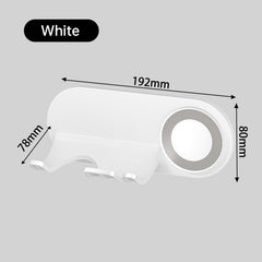 No - drill Magnetic Hair Dryer Wall Mount. Synthetic plastic, for Dyson/Leihen/Kexi. Colors: gray & white