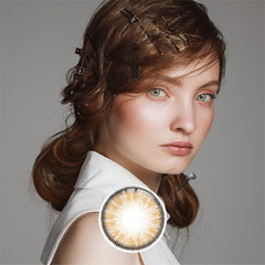 1Pair FDA Certificate Eyes Beautiful Pupil Colorful Girl Cosplay Contact Lenses  Purely brown