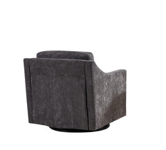 Large swivel chair, soft cushion armchair, modern chair, skin friendly gradient linen fabric, comfortable sitting gray