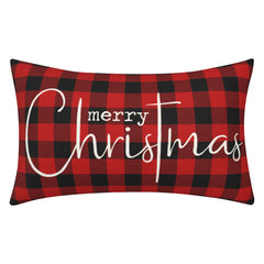 Christmas Decorative Pillowcase 2-piece Set Merry Christmas Sofa Cushion Cover Believe Waist Pillow Cover