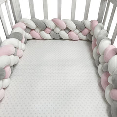 Woven baby bed surround anti-collision strip four strand Fried Dough Twists braid wrapped around the bed surround ins baby child