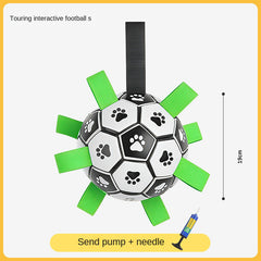 Dog Toy Ball for Teeth Cleaning and Durable Chewing Dog Soccer Ball for Outdoor Use