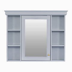 36'' Bathroom Vanity with Medicine Cabinet, Modern Mirror Cabinet with Adjustable Shelf, Bathroom Storage Cabinet with 4 Drawers