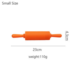 Wooden Handle Silicone Rolling Pin Rolling Pin Roller Flour Pin Small Medium And Large Household Baking Tools And Kitchenware