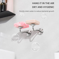 Stainless Steel Magnetic Soap Holder No Trace Paste Soap Holder in Toilet Soap Box Drain Rack Bathroom Shelf