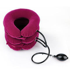 HailiCare Swan Neck Correction Artifact Cervical Traction Inflatable Portable Full Velvet Neck Guard