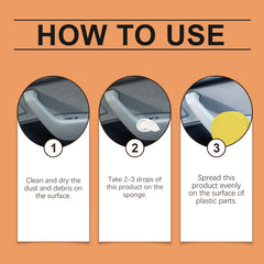 Car Black Plastic Polishing Paste, Car Beauty Maintenance Black Bright Plastic Refurbishing Care Agent