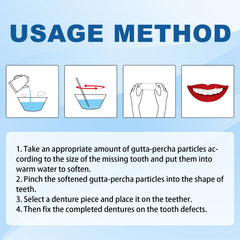 Tooth Repair Kit, Halloween Makeup Modification Teeth Dentures Fillings And Holes And Glue