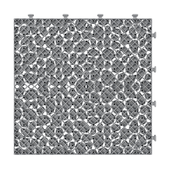 12 x 12 inch gray interlocking deck tiles, plastic waterproof pebble pattern, pack of 12 pieces