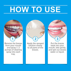 Denture Cleaner Spray, Denture Cleaner Cosmetic Teeth Denture Cleaner Spray Portable