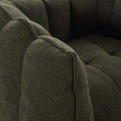 Soft Bean Bag Chair with High Resilient Foam(Chips)for living room and bedroom,Comfortable Square Lazy Sofa with Footstool