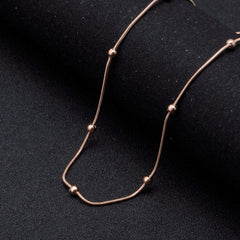 Fashion stainless steel round snake bag bead chain multi-color accessory chain necklace collarbone chain