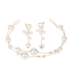 Bride Pearl Headwear Exquisite Handmade Beaded Jewelry