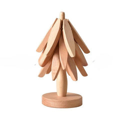Wooden Creative Walnut Tree Solid Wood Insulation Mat Christmas Tree Insulation Table Mat Household Cup Mat Sand Pot Mat
