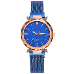 Rose Gold Women Watch Top Brand Luxury Magnetic Starry Sky Lady Wrist Watch Mesh Female Clock For Dropship relogio feminino