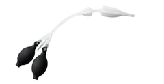 Enema Bulb Silicone Enema Douche Bulb Dual Side Openings Elastic Inflatable Double Bulb Flushing System for Health Care