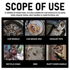 Wheel Rust Removal Spray, Automobile Tire Wheel Rust Cleaning Rust Removal Renovation Decontamination Brightener