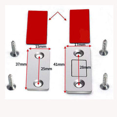 Punch Free Ultra-Thin Invisible Door Suction Sliding Door Wardrobe Door Magnetic Double Magnet Sliding Door Cabinet Strong Magnetic Absorption