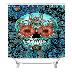 Polyester Printed Shower Curtain Thickened Waterproof Halloween Shower Curtain
