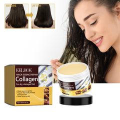 Maca Essence Repair Collagen, Repair Dry Short-Tempered Knot Hair Strong Moisturizing Smooth Hair Film