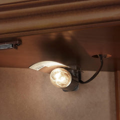 Corner Curio Cabinet with 5 Shelves and Lighting System, Walnut(E26 light bulb not included)