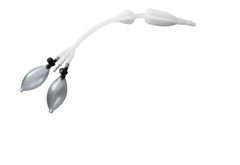 Enema Bulb Silicone Enema Douche Bulb Dual Side Openings Elastic Inflatable Double Bulb Flushing System for Health Care